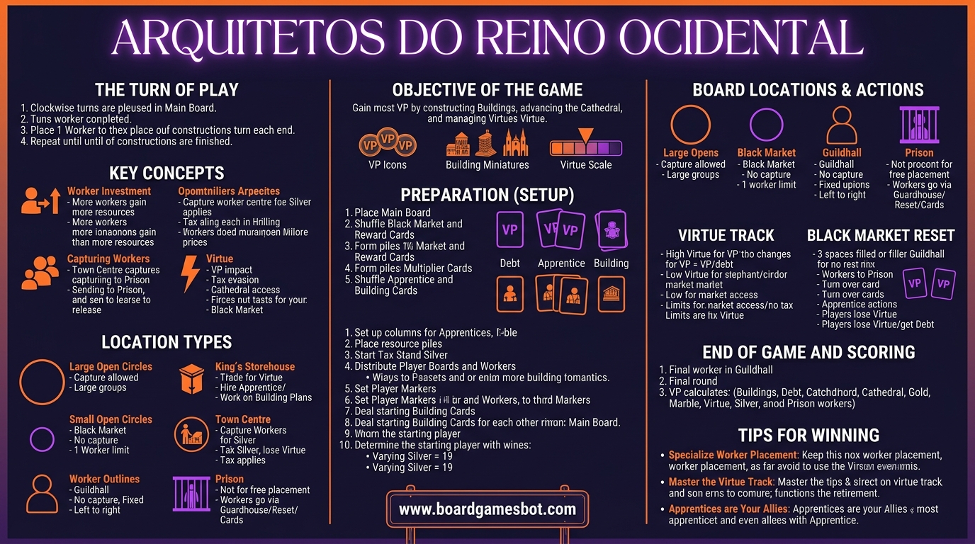 How to Play Infographic Architects of the West Kingdom