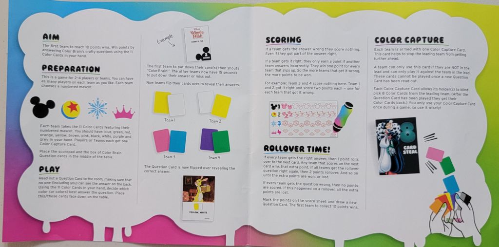 Color Brain: Disney Edition - rules and questions