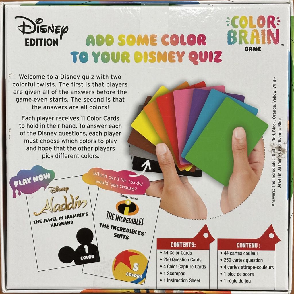 Color Brain: Disney Edition - rules and questions