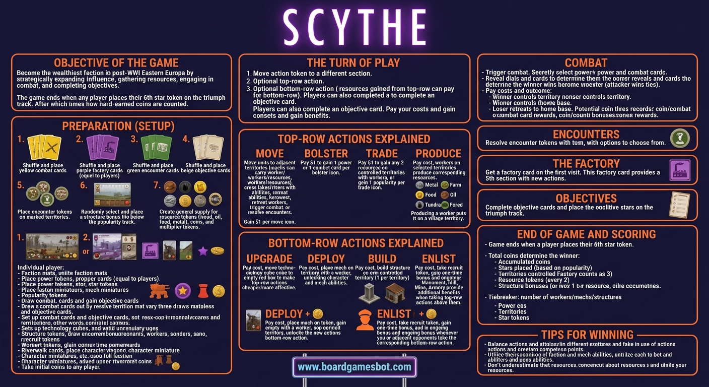 How to Play Infographic Scythe