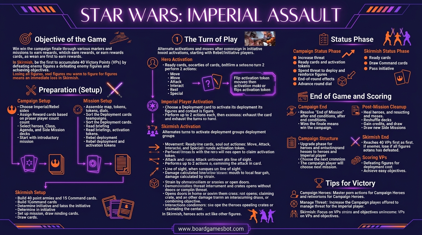 How to Play Infographic Star Wars: Imperial Assault