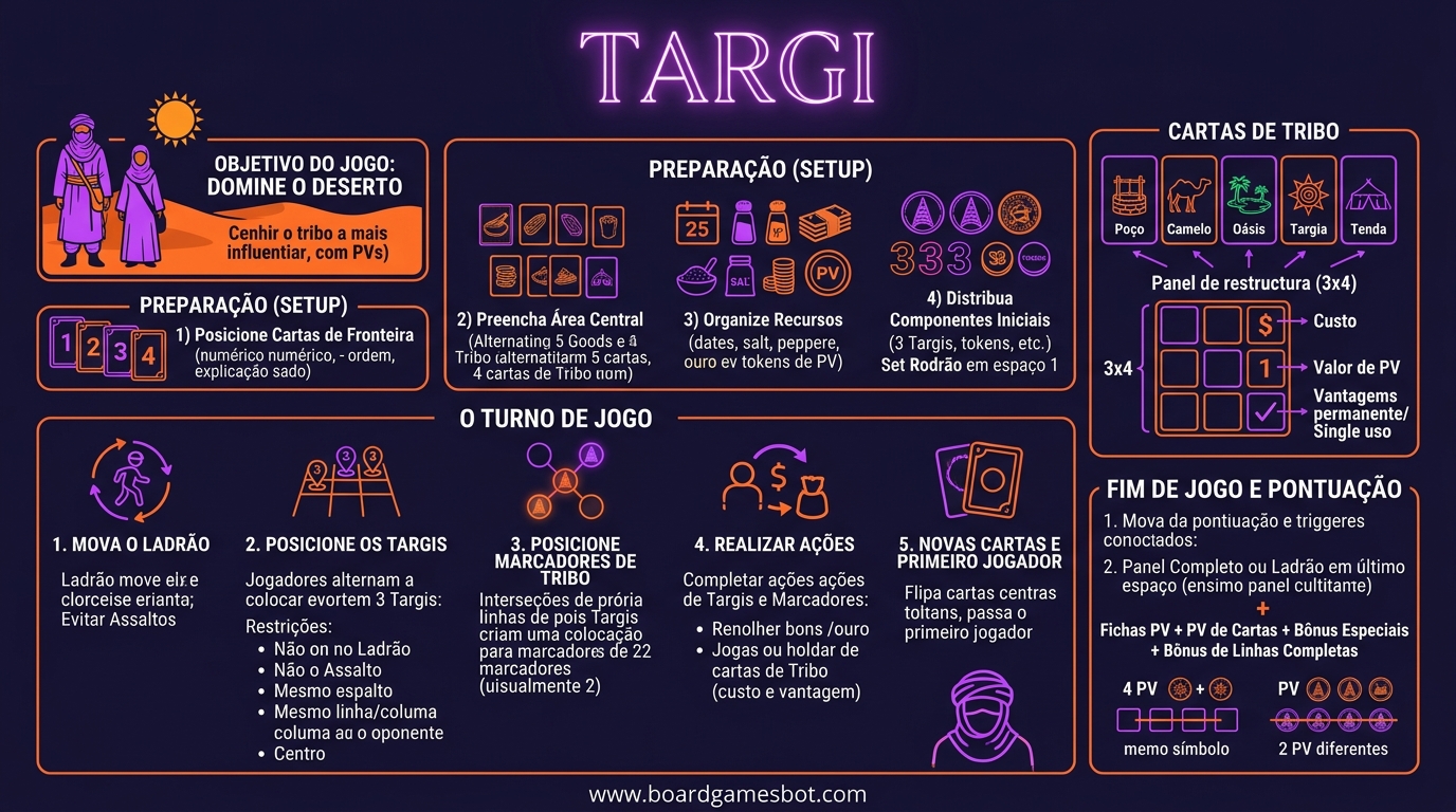 Infográfico de Como Jogar Targi
